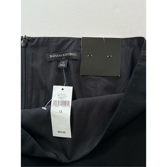 NEW Banana Republic Classic Pencil Skirt Lined Closet Staple Black Size 12 - Picture 3 of 9